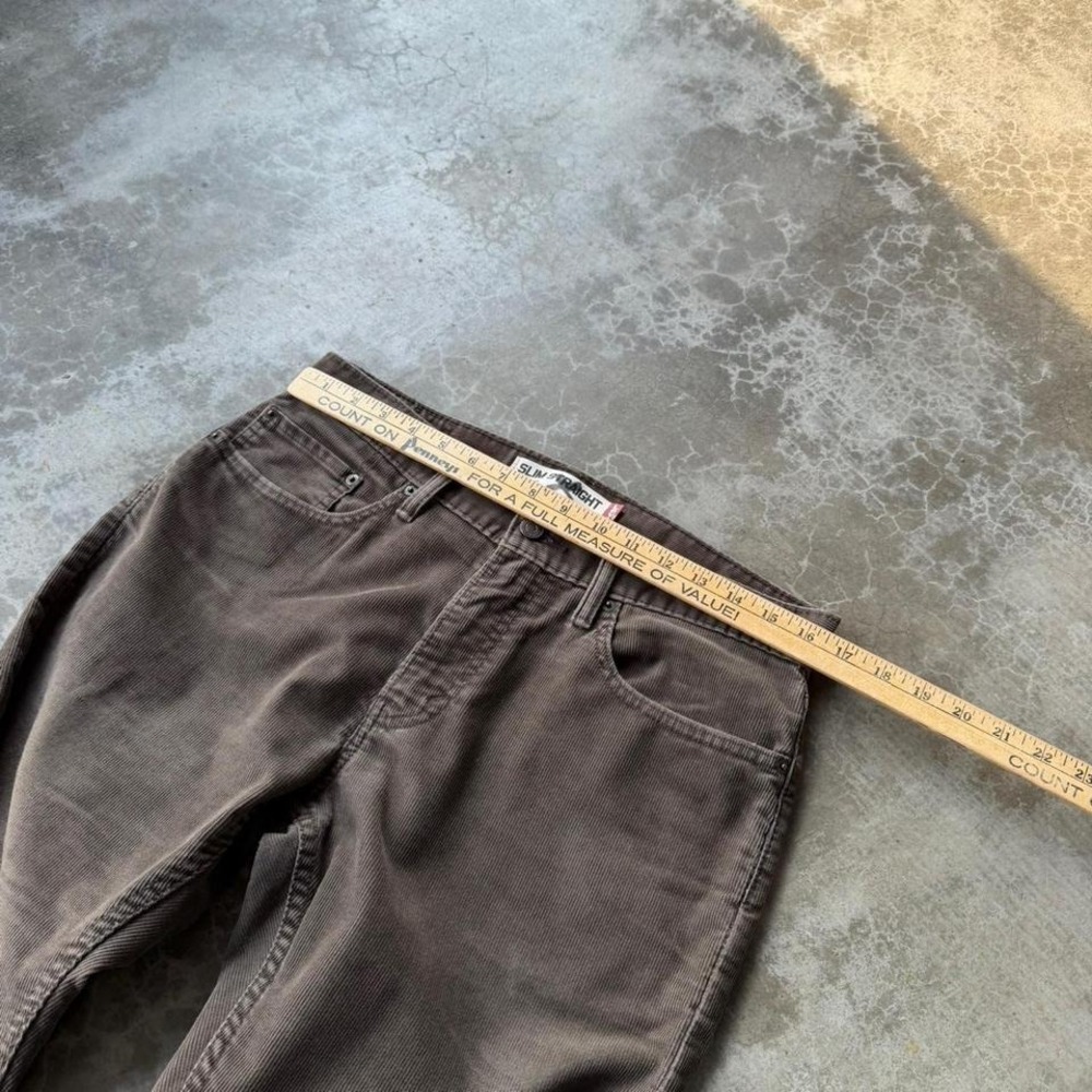 Vintage Levi's brown corduroy wide leg pants men's size tagged 33x30 - Picture 7 of 8